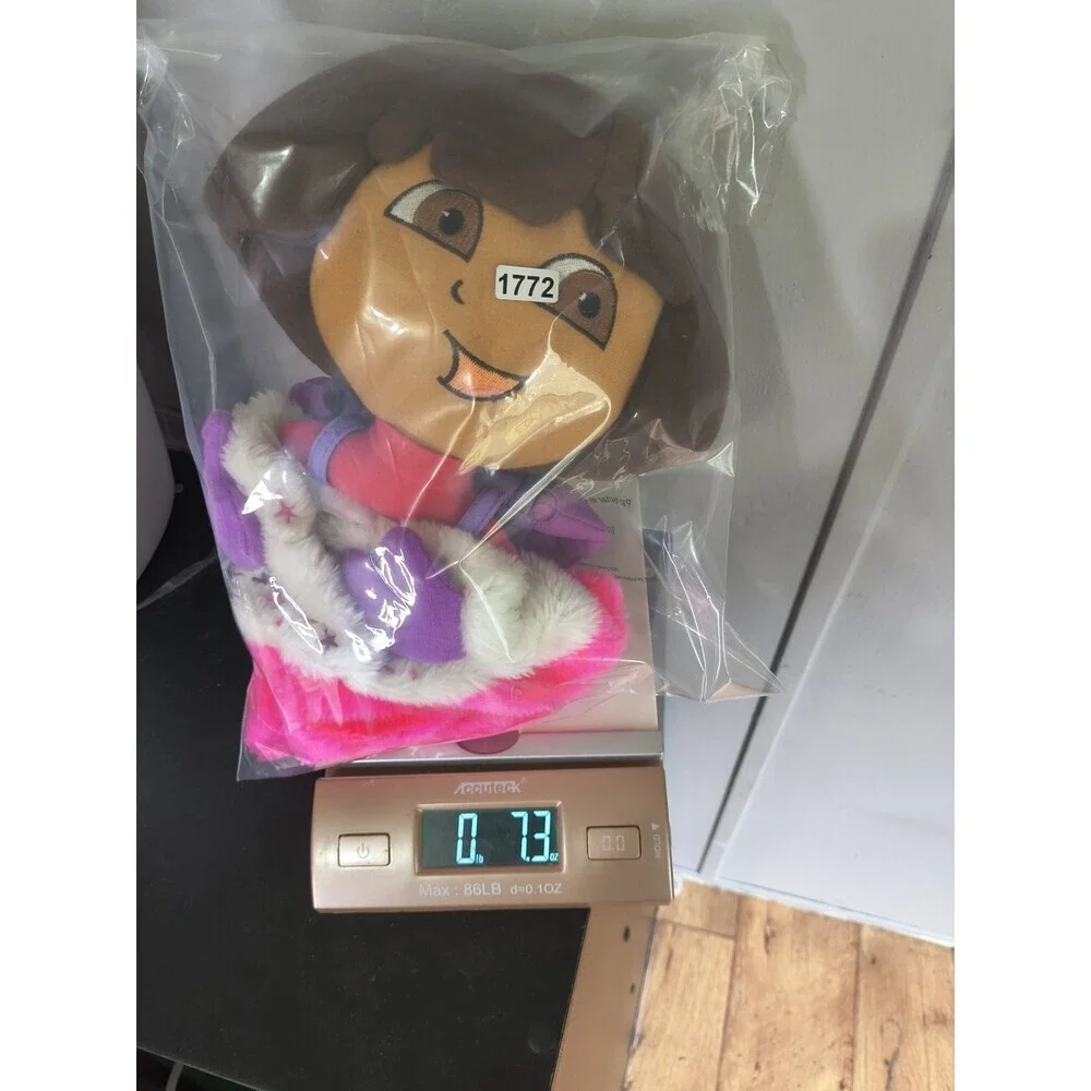 2003 Dora The Explorer Nick Jr Pink Girls Plush Head Fleece Christmas Stocking